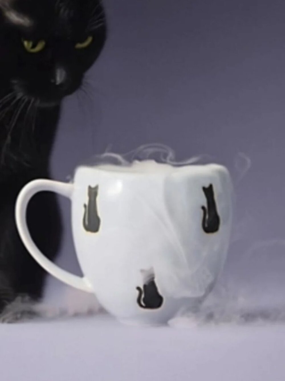 Anthropologie Vesper Mug Black cat
